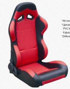 Cars Parts Universal Black And Red Racing Seats Foldable With Safety Belts